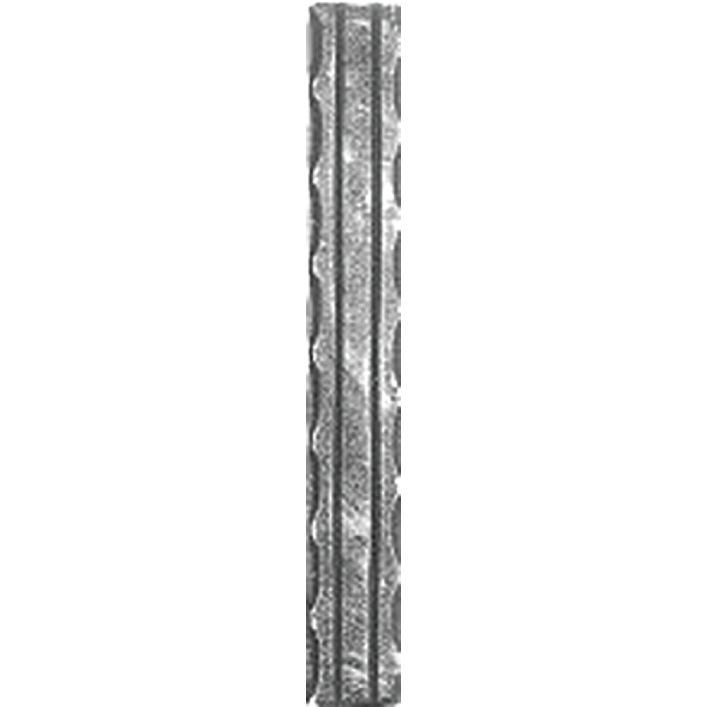 PfT-Handlauf 40x8mm 6m Kante gehämmert,mit Rille
