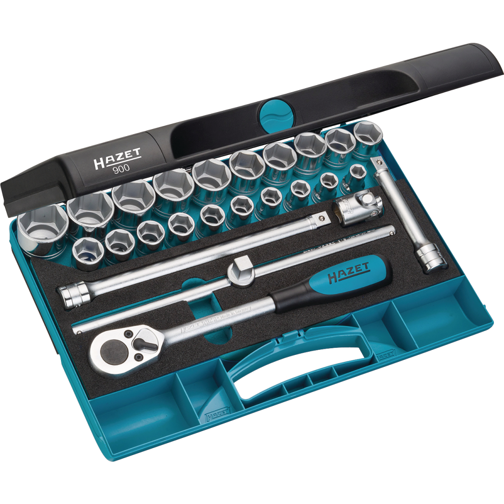 HAZET Steckschlüssel-Garnitur 1/2" 900 25-teilig