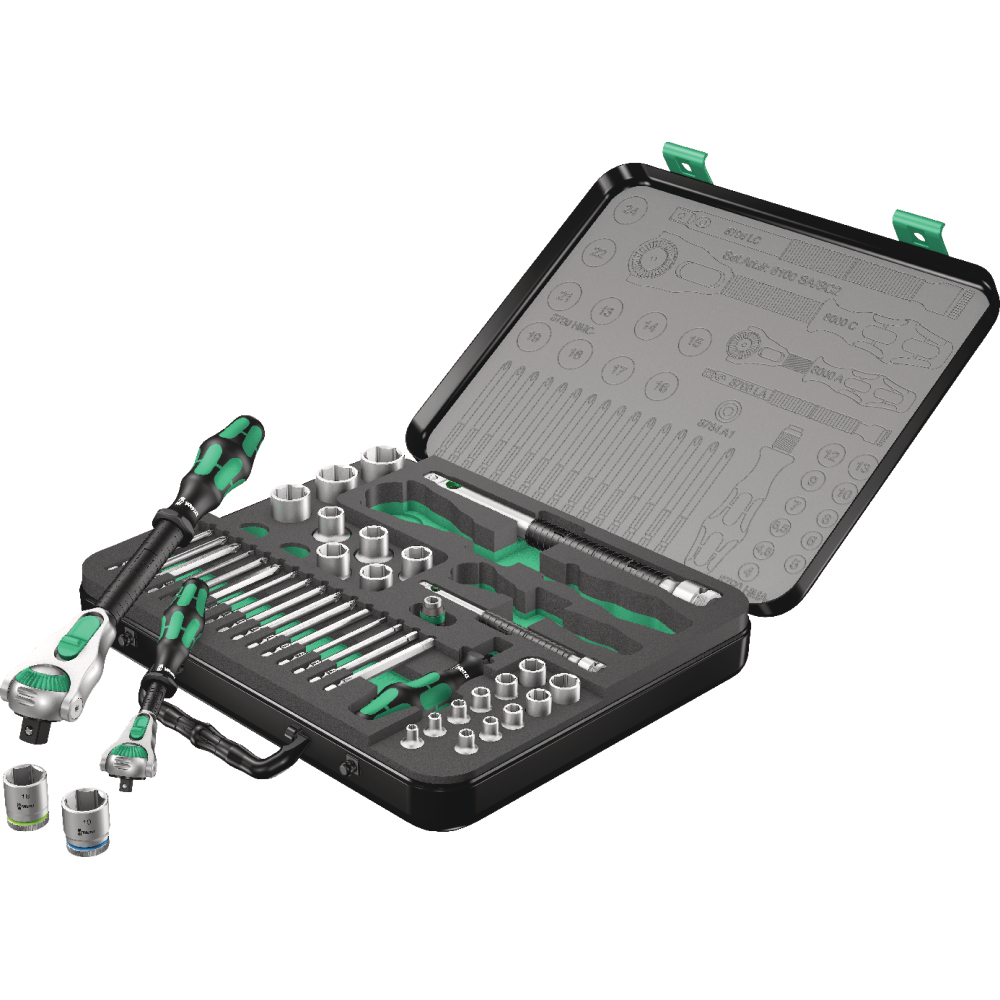Wera Steckschlüssel-Garnitur 1/4" und 1/2", Zyklop Speed, Nr. 8100 SA/SC 2