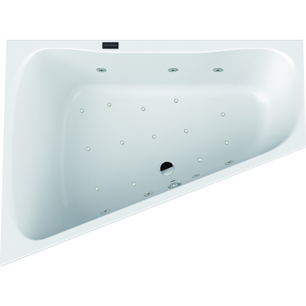 FORMAT Design Trapez-Poolwanne 170/120x65cm, Comfort, weiß, links