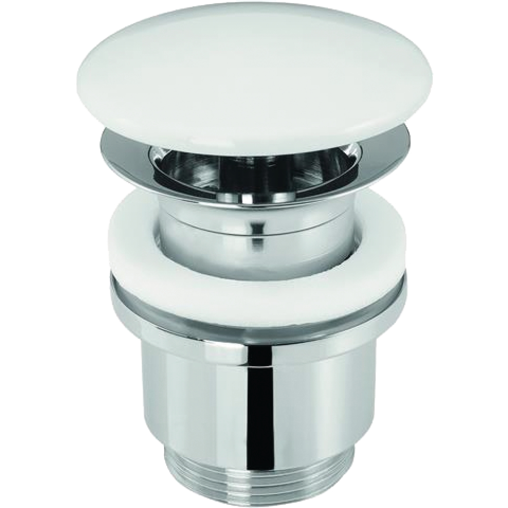 FORMAT Tec Design-Exzentergarnitur chr, 1 1/4", Messing, Stopfen weiß 72mm