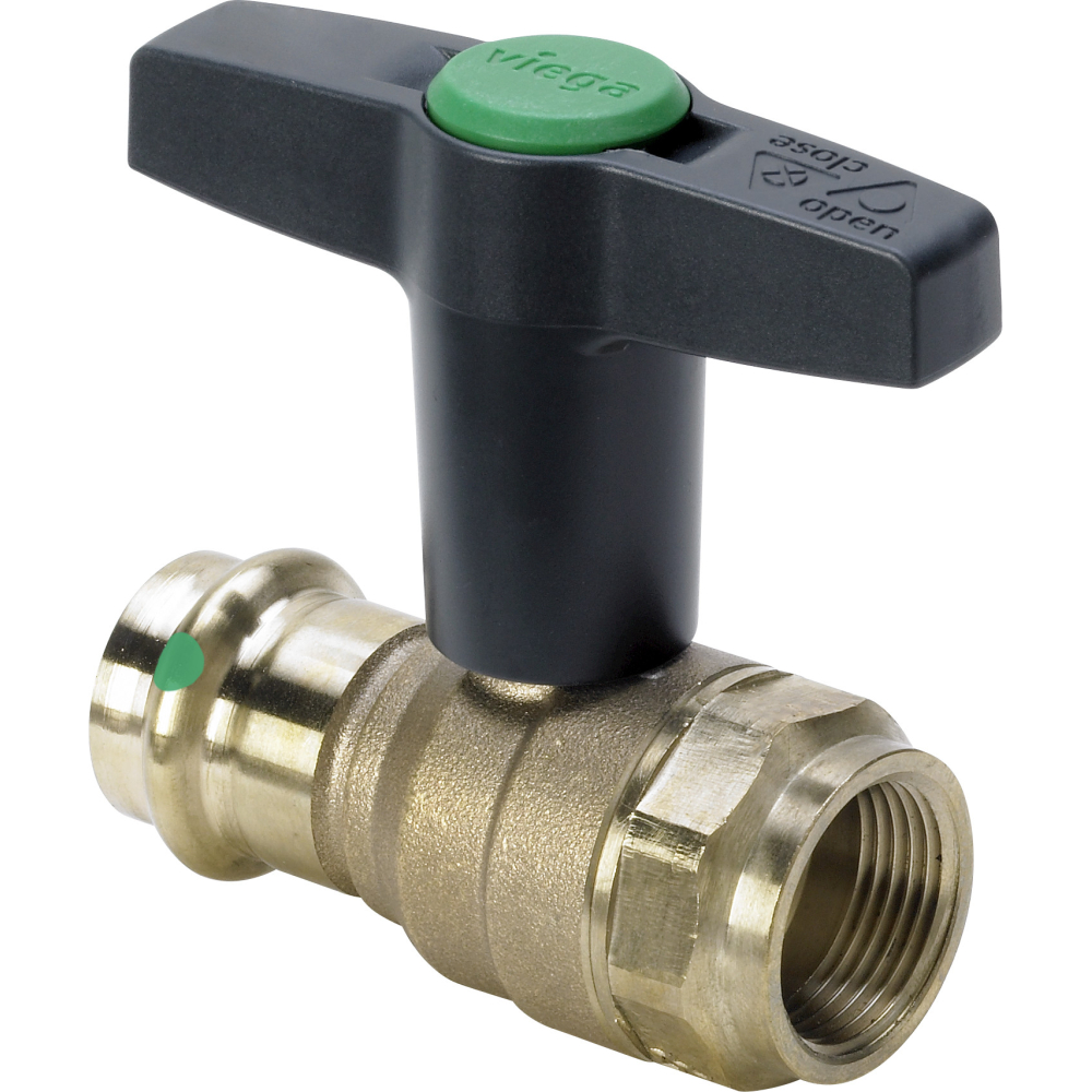 Viega Kugelhahn mit SC Easytop 2275.4 in Rp1 1/4x35mm Siliziumbronze