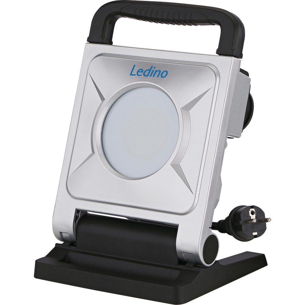 LED-Strahler mit 2 Steckdosen 24W 6500K silber/schwarz 2100lm