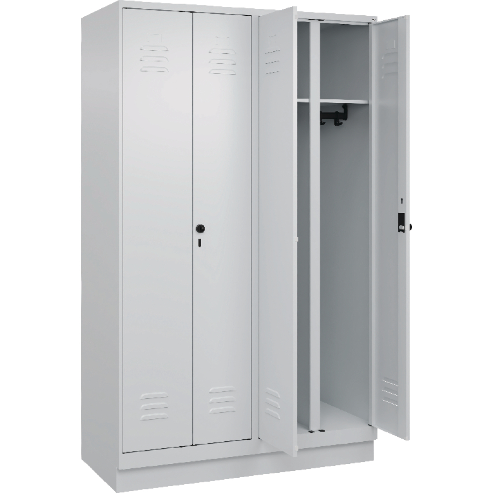 S/W-Gard.-Schrank CLASSIC B1200xT500xH1950 mm RAL 7035/7035, 4