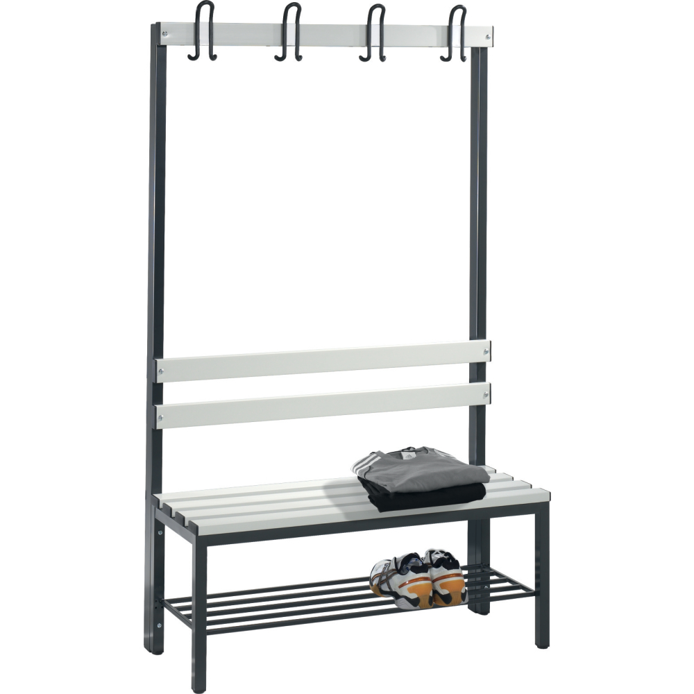 Sitzbank einseit.m.Haken, L1000mm, m.Kunstst.-Leist