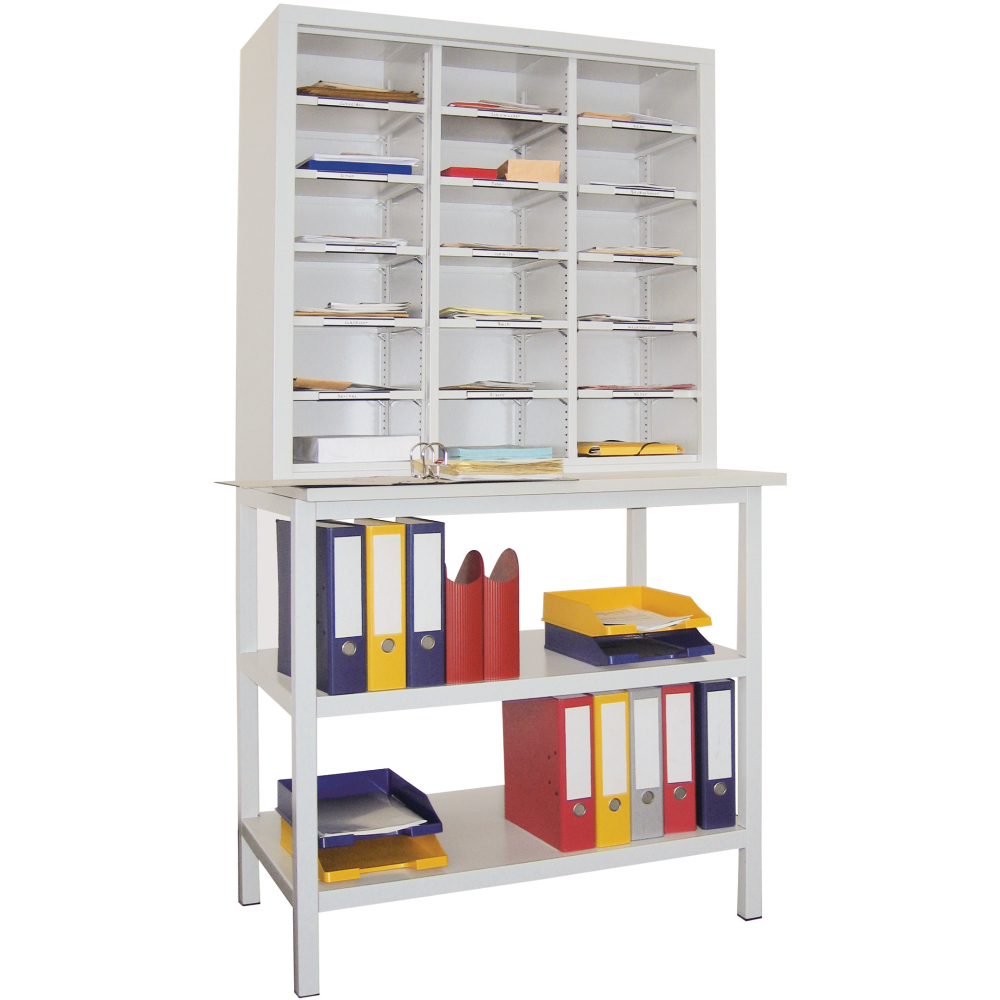 Sortierschrank RAL7035 26 Fächer, offen