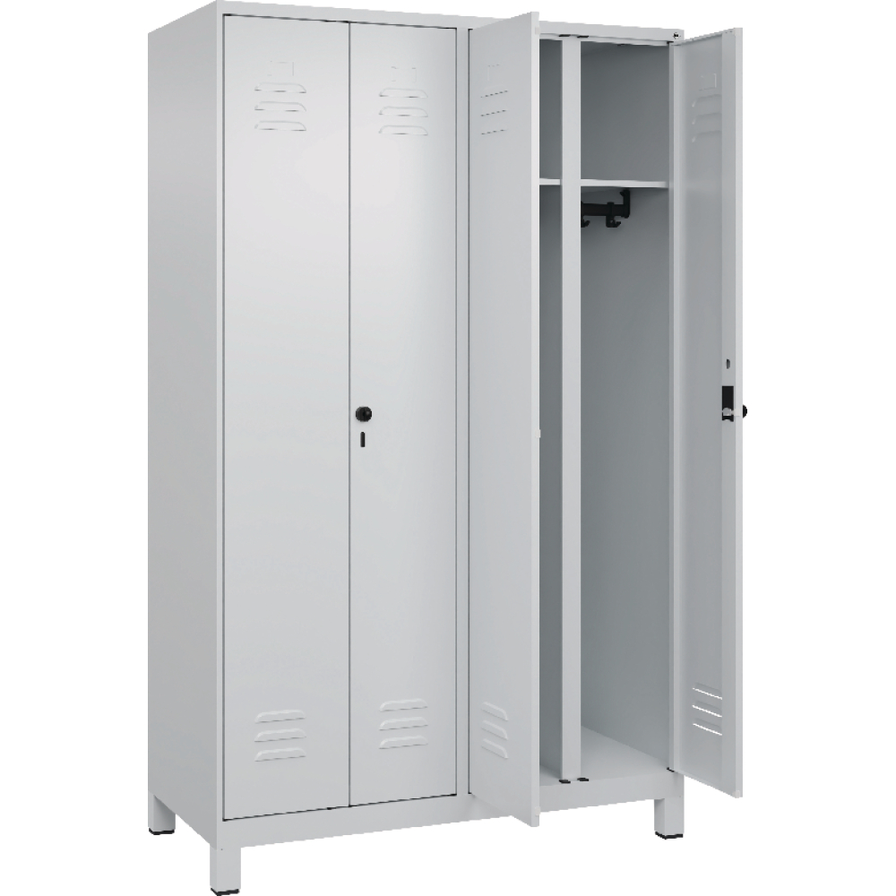S/W-Gard.-Schrank CLASSIC B1200xT500xH1950 mm RAL 7035/7035, 4