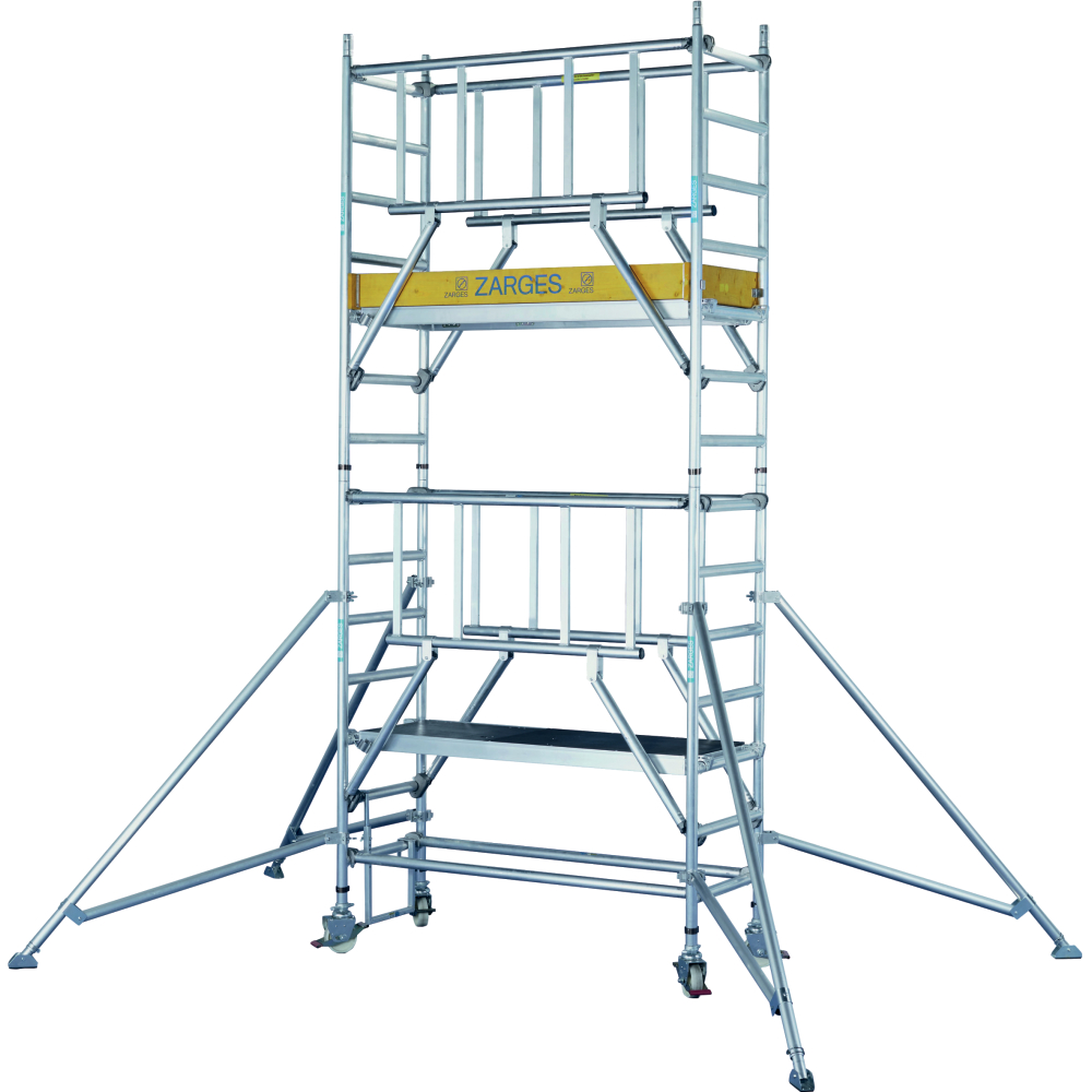 Leichtmetall-Fahrgerüst 0,75x2,50m Höhe ca 13,20 m