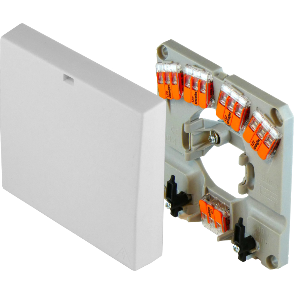 AP/UP-Herdanschlussdose, Doppelabgang HAD 4-S AP/UP IP20 5x2,5mm², 3x4mm²