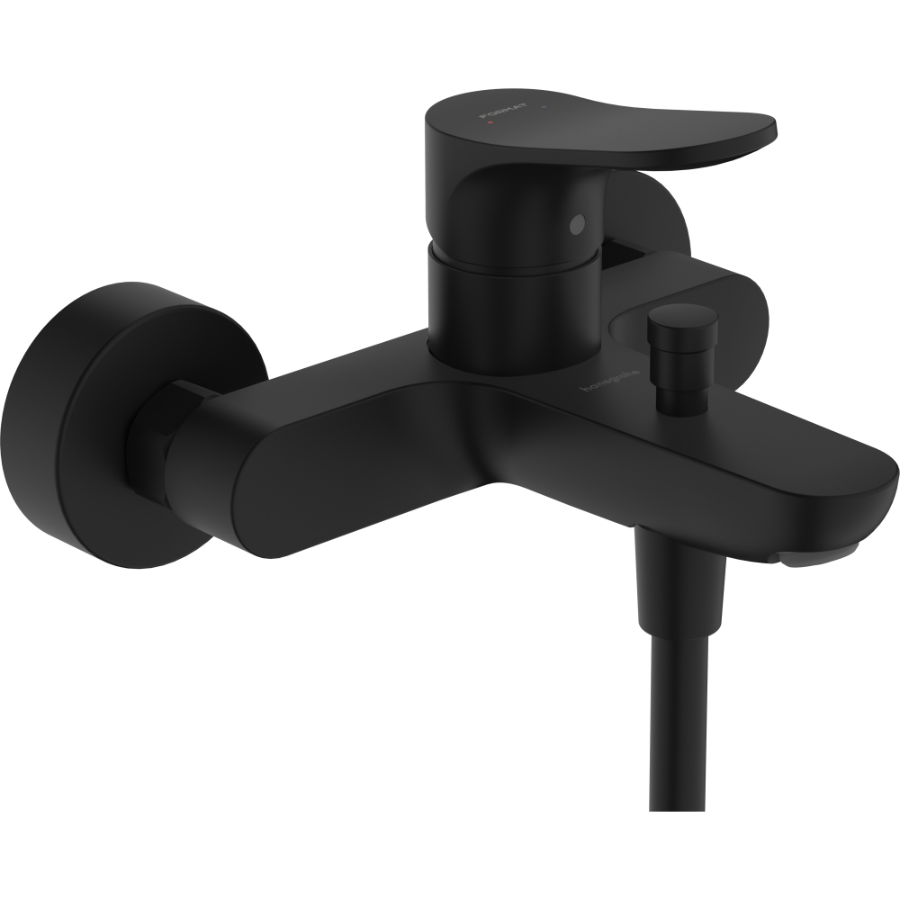 FORMAT Design 2.0 Wannen-Einhebelmischer matt-sw, AP, 1/2", Ausl. 173mm, 2 Verbr.