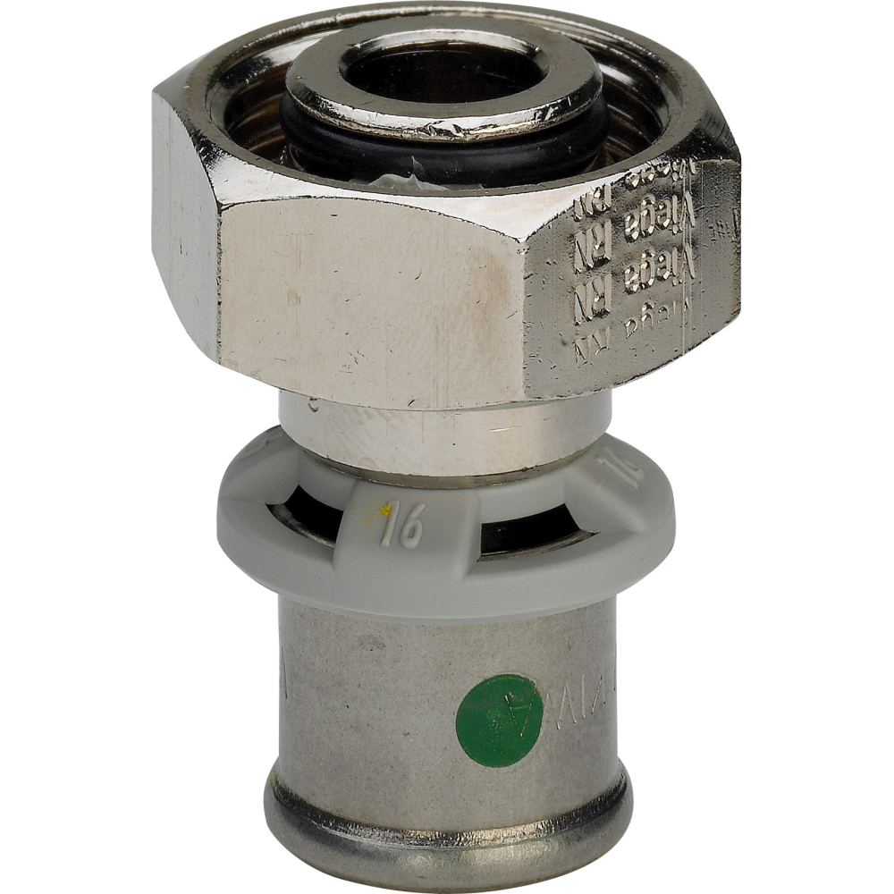 Viega Verschraubung mit SC Sanfix P 2181 in 16mm x G3/4 Rotguss vernickelt