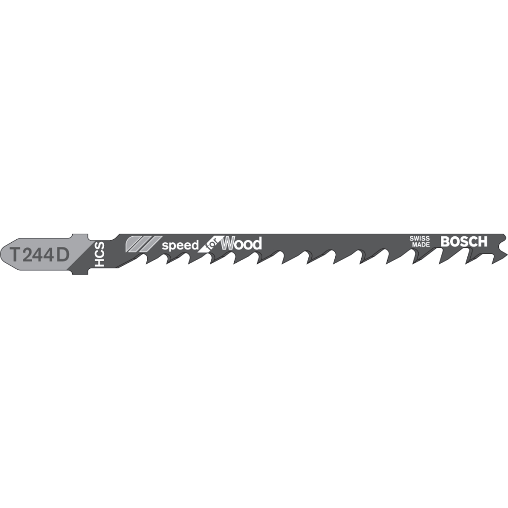 Bosch Stichsägeblatt T 244 D Speed for Wood 5 Sägeblätter