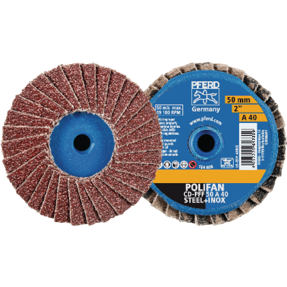 Pferd COMBIDISC Fächerschleifscheibe Mini-Polifan Korund 50mm K60