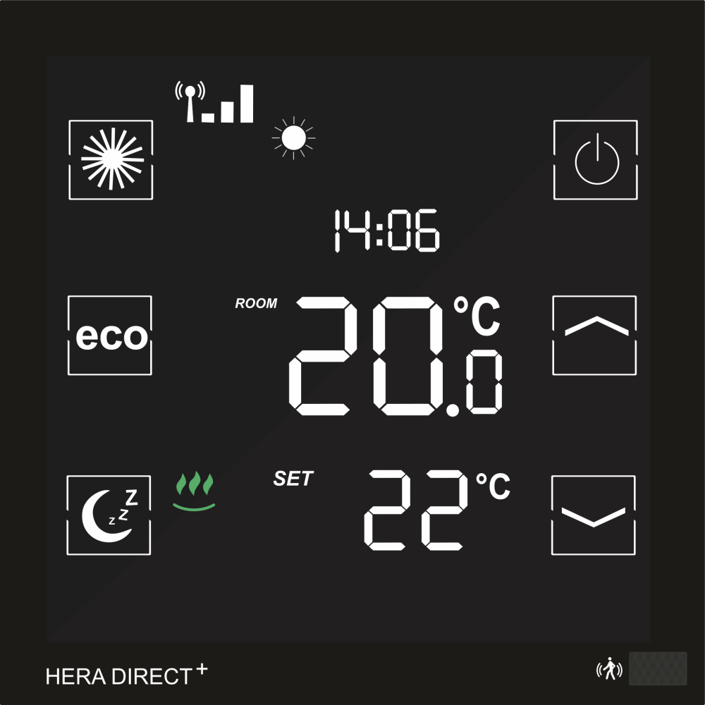 Hera Direct+ Raumthermostat 230 V weiß, für Heizen+Kühlen