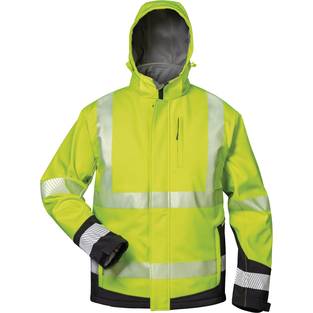 ELYSEE® Warnschutzsoftshelljacke MELVIN wattiert fluoreszierend gelb Gr.M