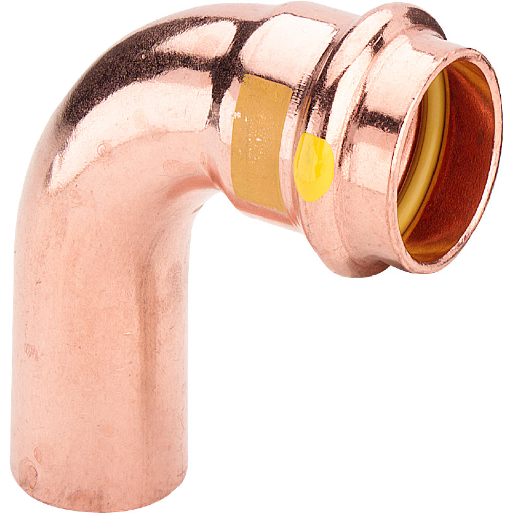 Viega Bogen 90 Grad mit SC Profipress G 2616.1 für Gas in 12mm Kupfer