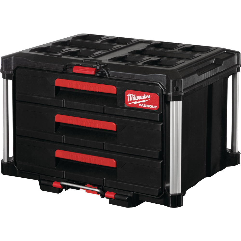 Milwaukee Koffer mit 3 Schubladen PACKOUT 560x410x360mm