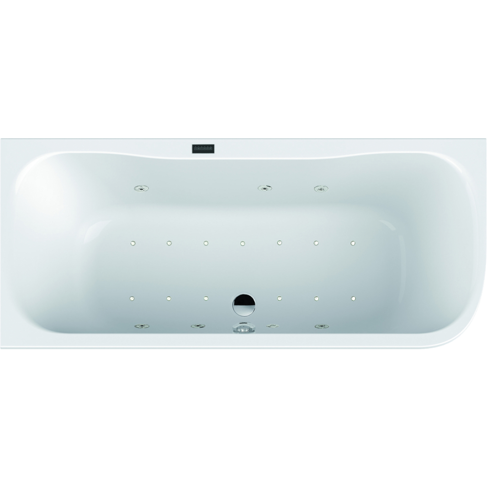 FORMAT Design Oval-Poolwanne 180x80cm, Comfort, weiß, Ecke links