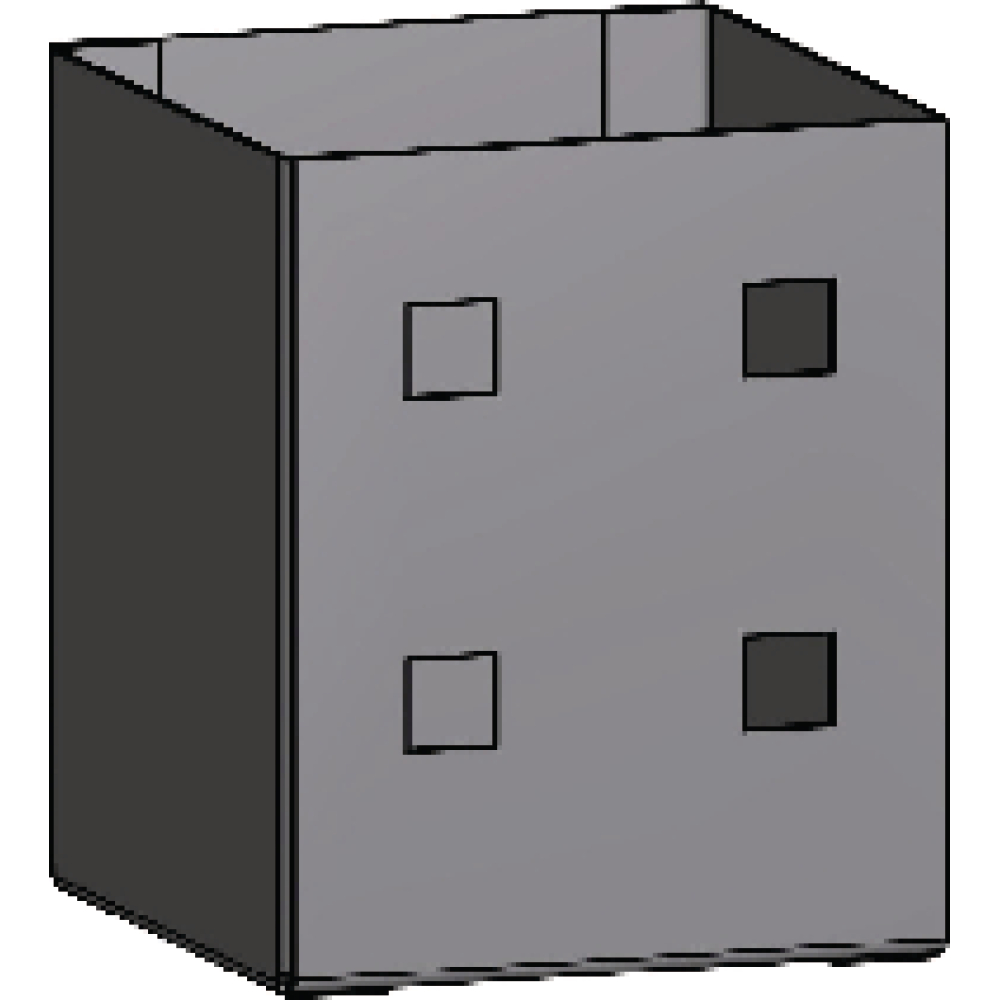 Einhängekasten groß passend f. Lochwände Lochung 10X10 mm RAL 7019