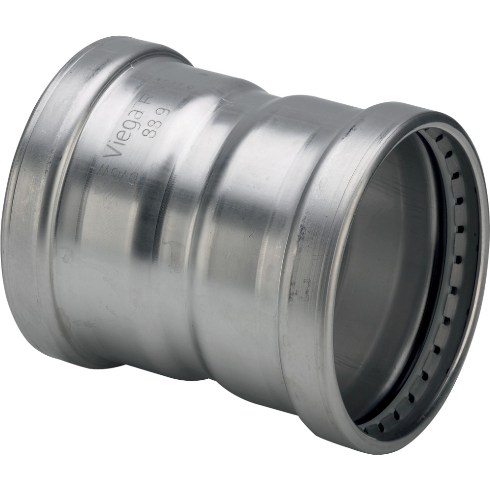 Viega Muffe Sanpress Inox 2315XLLF 76,1mm, mit SC- Contur, labs-frei