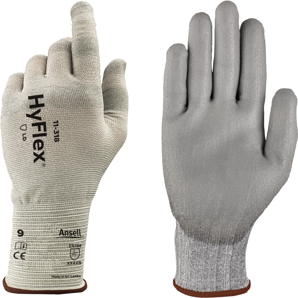 Ansell Industriehandschuh HyFlex® 11-318 grau Gr.10
