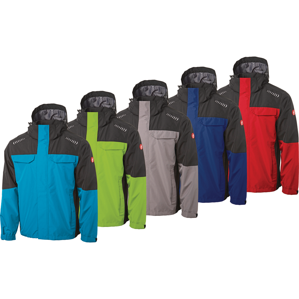 Fortis Elements Regenjacke Plus grau/schwarz Größe L