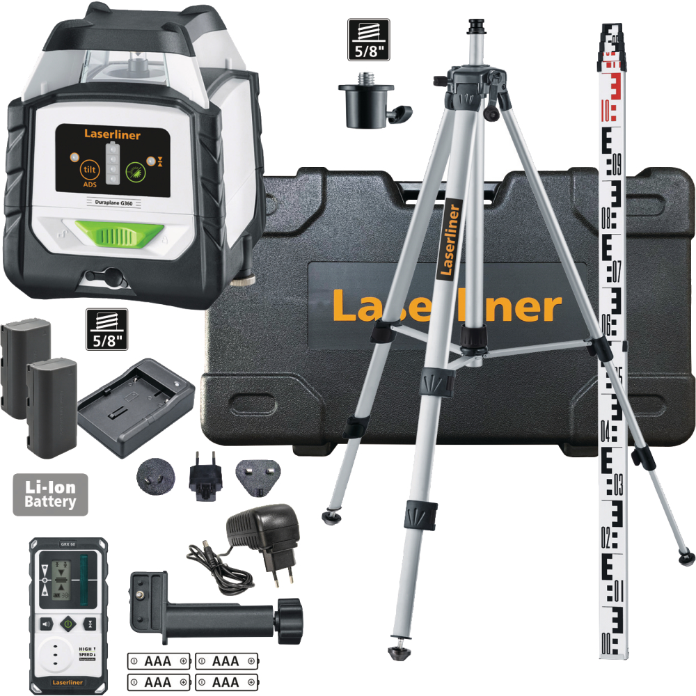 360°-Hybridlaser-Set Duraplane G360 Set 175cm Laserliner
