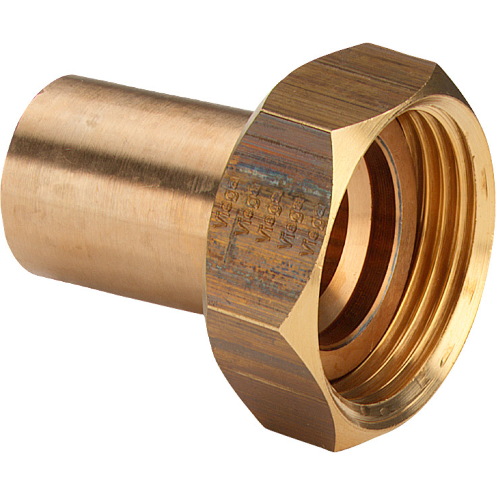 Viega Verschraubung mit SC Sanpress 2264 flachdichtend in 22mm x G1 Sibr