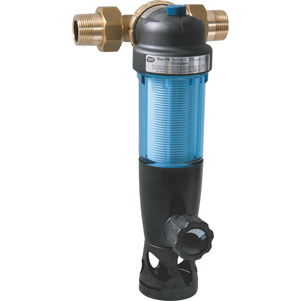 SYR Rückspülfilter DUO FR 2314 DN 20, man., o. Druckmind. und Manometer