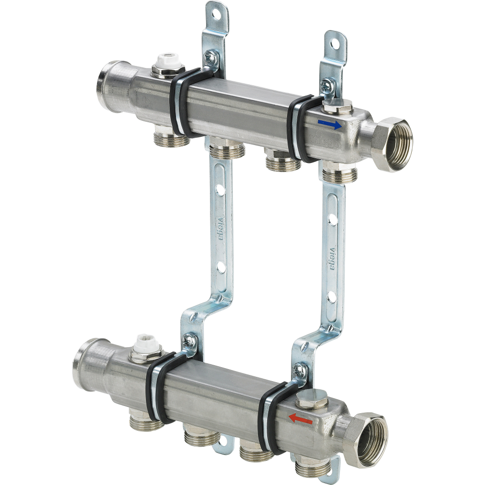Viega Verteiler 1078 in 4 fach aus Edelstahl