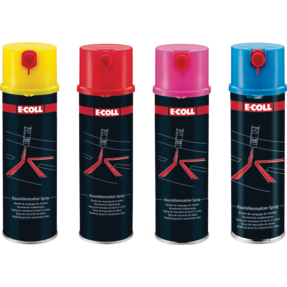 E-COLL Baustellenmarkierspray 500ml gelb