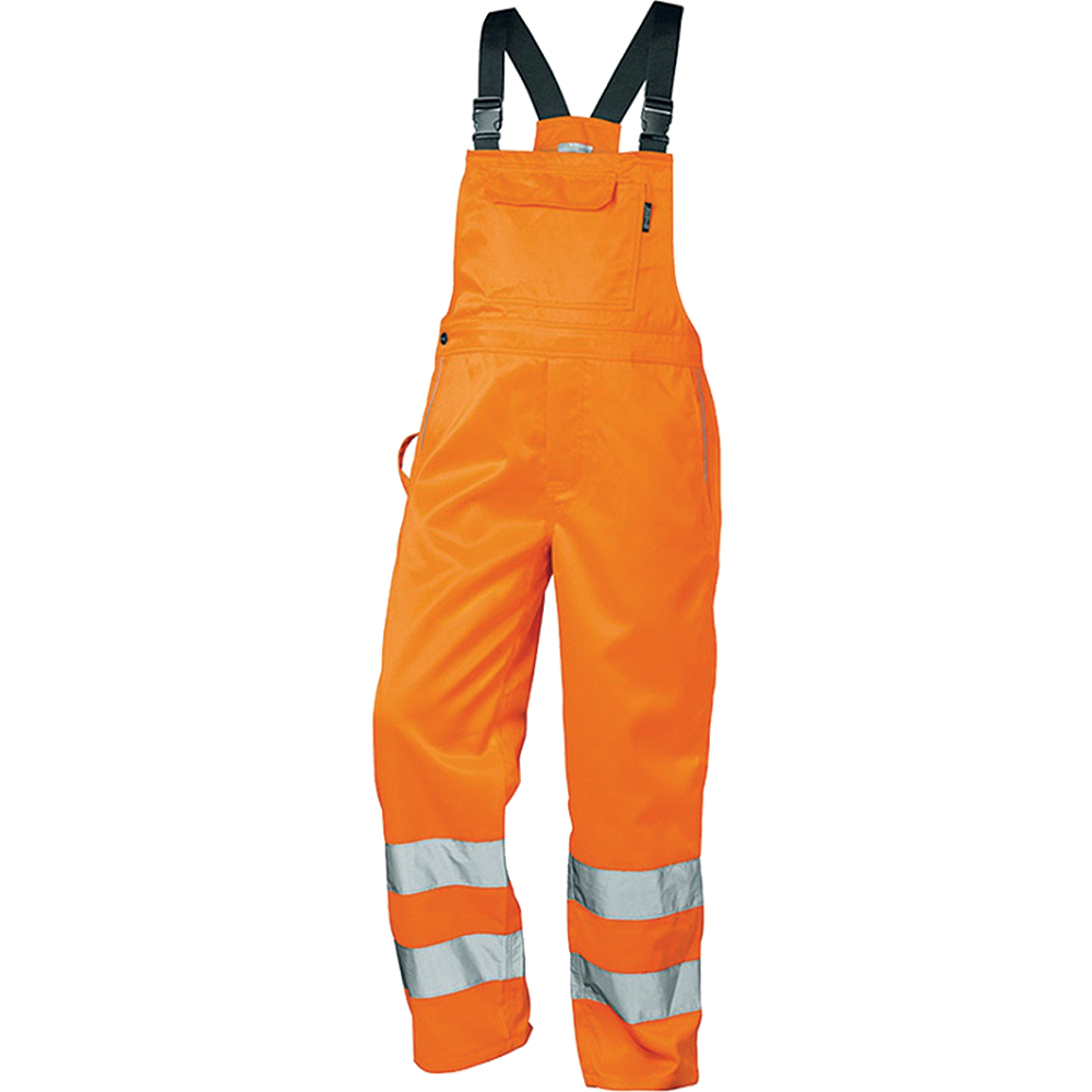 SAFESTYLE® Warnschutz-Latzhose KURT fluoreszierend orange Gr.54