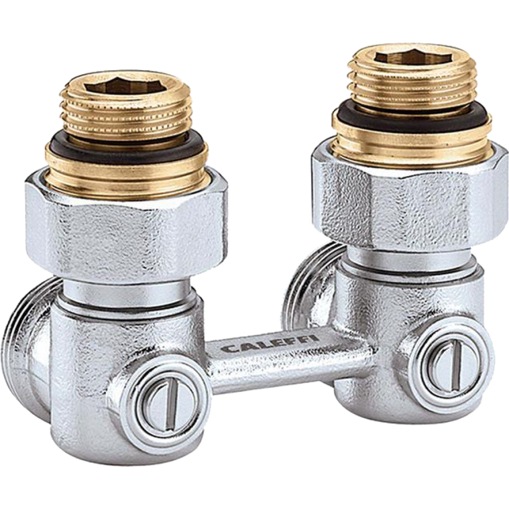 Hahnblock für Zweirohrarmatur 3/4" AG ohne Bypass Eckform