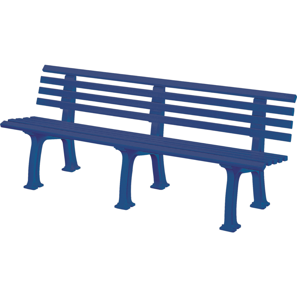 Bank Mod. Juist 4 Sitzer blau 200 cm