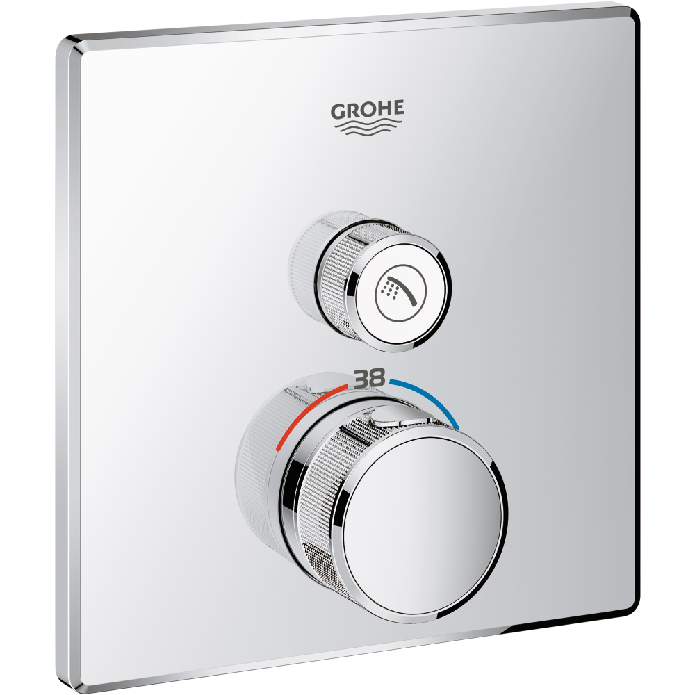 Fertigmont.-Set Grohtherm SmartC. 1 Absp.-V. chrom