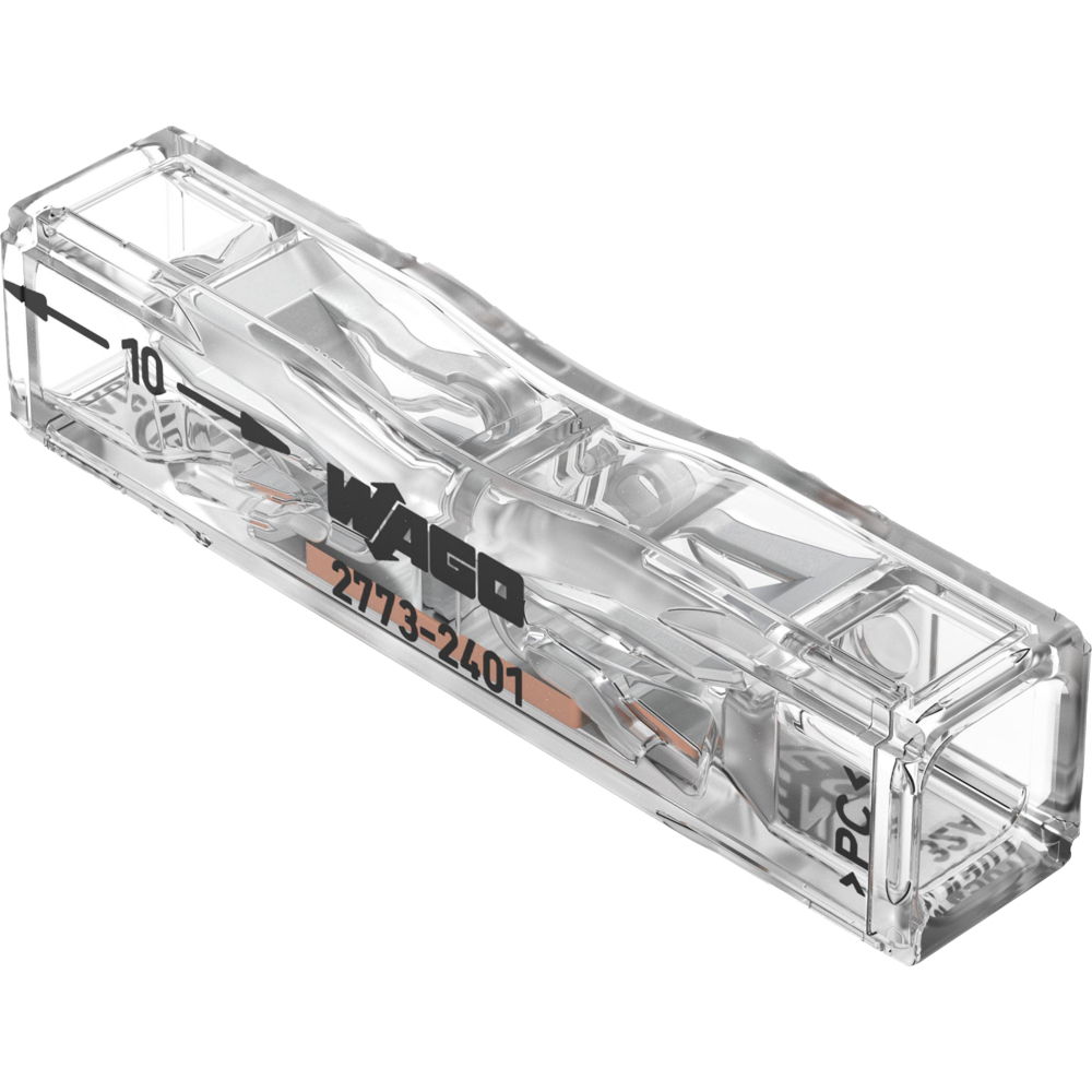 Wago Durchgangsverbinder 2773-2401 2-Leiter, bis 4mm² zum Stecken