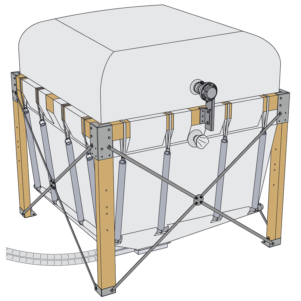 Fröling Pellets-Variosilo 2,00 x 1,25 Inhalt 2,2 - 2,7 t