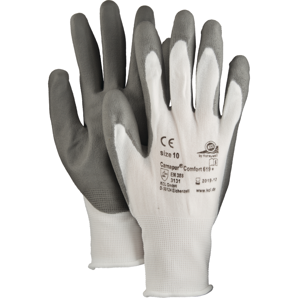 Honeywell Montagehandschuh Camapur® Comfort 619+ weiß-grau Gr.10