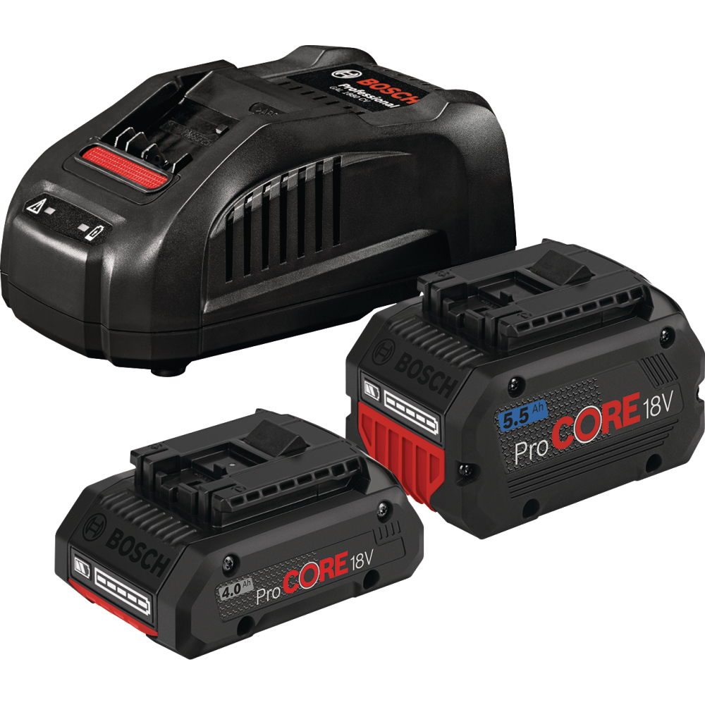 Bosch Akku-Starter-Set 18V c&g 1x4,0Ah+1x5,5Ah Akku ProCORE + GAL18V-40