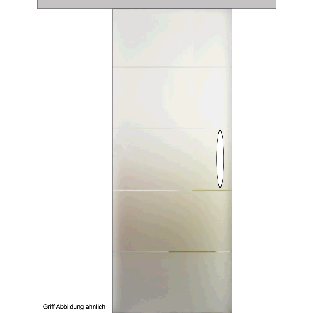 Ganzglasschiebetür-Set GS330 Motiv klar