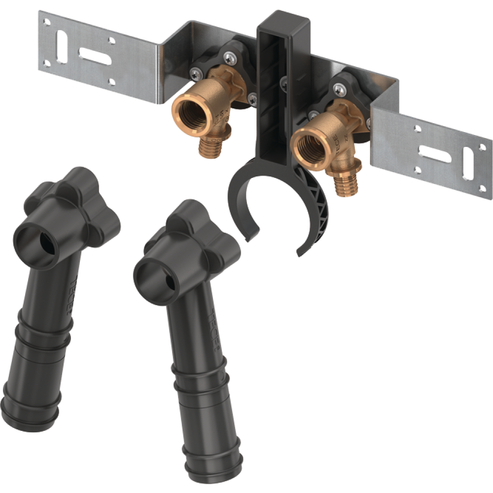 TECE flex Montageeinheit 16x1/2" Rotguss 80mm m.WS