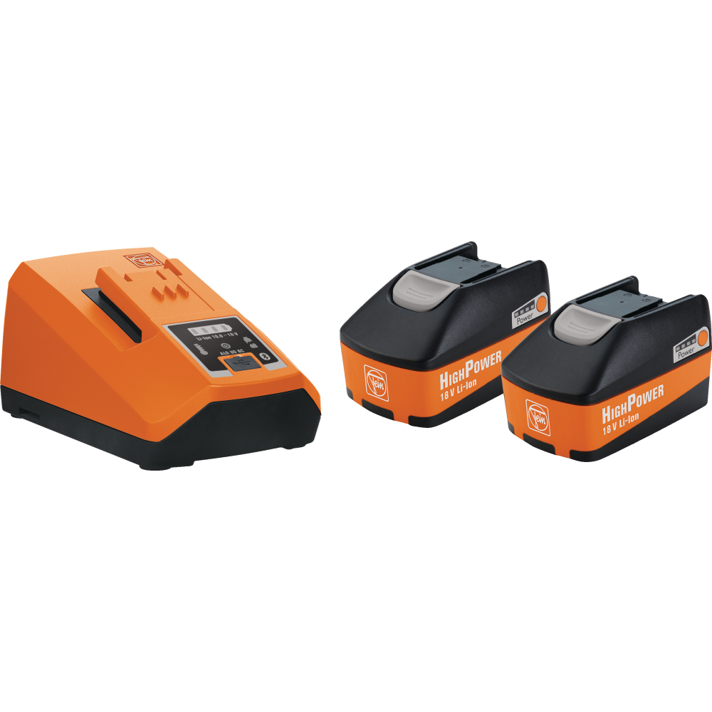 FEIN Akku-Starter-Set 18V 2x5,2Ah HighPower mit ALG80BC