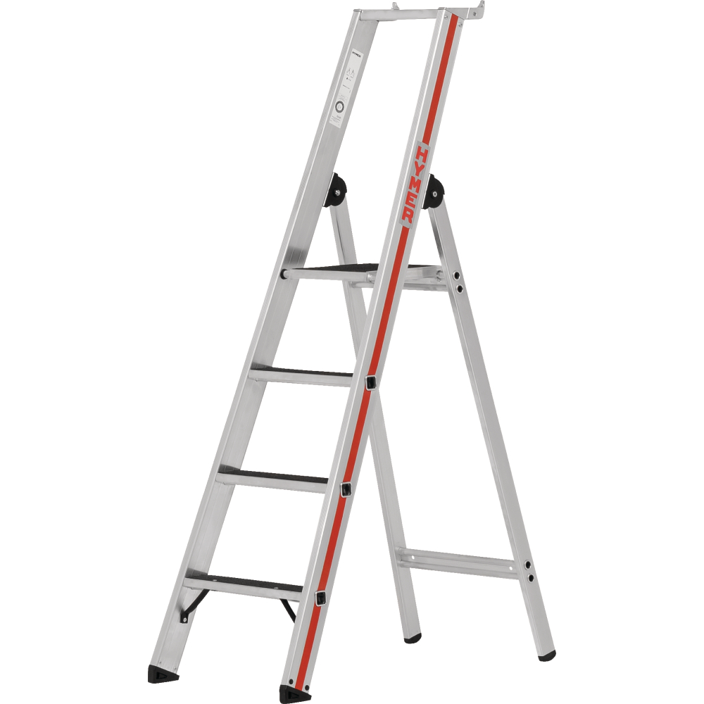 Stufenstehleiter R13 mit Plattform einseitig begehbar 12 StufenLänge 3,70 m
