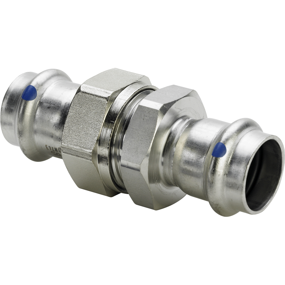 Viega Verschraubung Sanpress Inox 2360LF 54mm, flachd., mit SC-Contur, labs-frei
