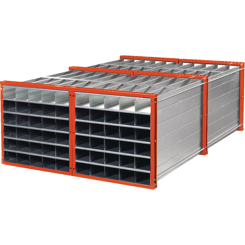 Wabenregal RWR-16/3 1000x1000x3000 16 Fächer RAL 2004