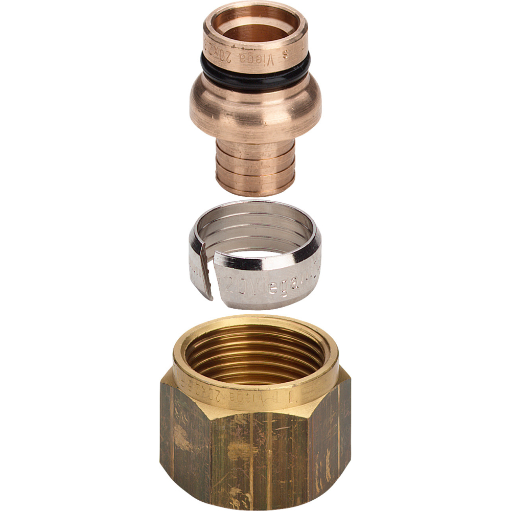 Viega Verschraubung Sanfix 2019 in 16mm Rotguss