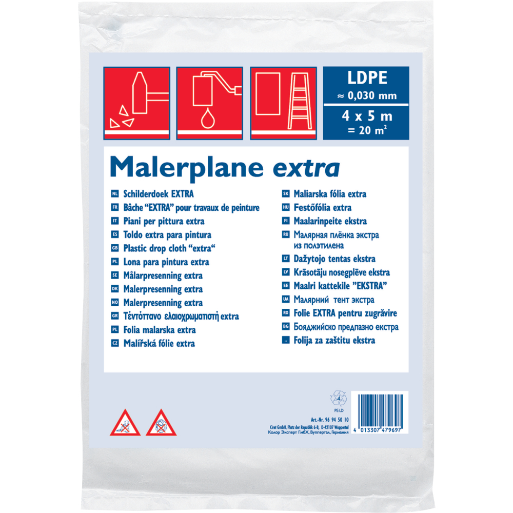 Malerplane extra LDPE reg. 30 my 4 x 12,5 m transluzent
