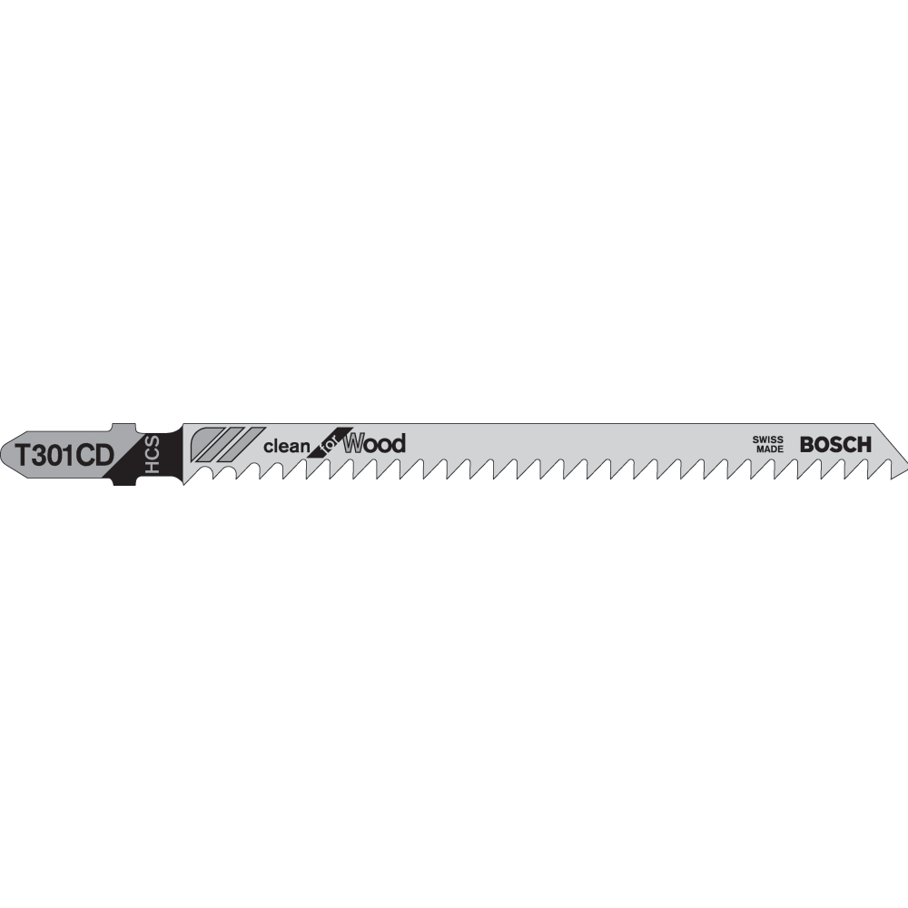 Bosch Stichsägeblatt T 301 CD Clean for Wood 5 Sägeblätter