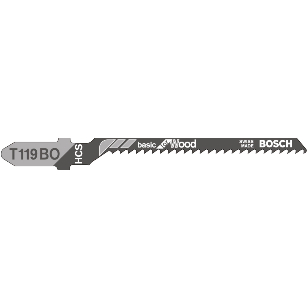 Bosch Stichsägeblatt T 119 BO Basic for Wood 5er-Pack