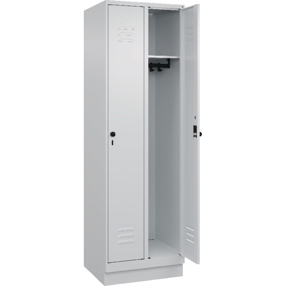 Garderobenschrank CLASSIC B800xT500xH1950 mm RAL 7035/7035, 2